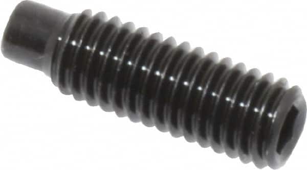 Value Collection - M5x0.80, 16mm OAL, Dog Point Set Screw - Grade 14.9 (45H) Alloy Steel, 2.5mm Key - Benchmark Tooling