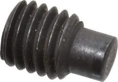 Value Collection - M8x1.25, 12mm OAL, Dog Point Set Screw - Grade 14.9 (45H) Alloy Steel, 4mm Key - Benchmark Tooling