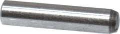 Value Collection - 3mm Diam x 14mm Pin Length Grade 8 Alloy Steel Precision Dowel Pin - Bright Finish, 1 Rounded End - Benchmark Tooling