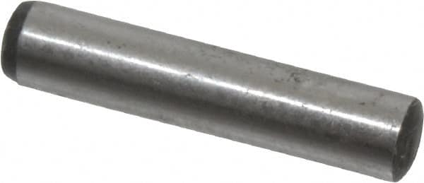 Value Collection - 4mm Diam x 20mm Pin Length Grade 8 Alloy Steel Precision Dowel Pin - Bright Finish, 1 Rounded End - Benchmark Tooling