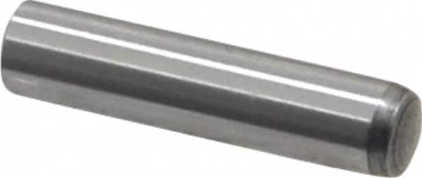 Value Collection - 5mm Diam x 22mm Pin Length Grade 8 Alloy Steel Precision Dowel Pin - Bright Finish, 1 Rounded End - Benchmark Tooling