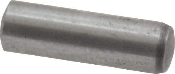 Value Collection - 6mm Diam x 20mm Pin Length Grade 8 Alloy Steel Precision Dowel Pin - Bright Finish, 1 Rounded End - Benchmark Tooling