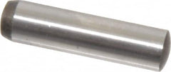 Value Collection - 6mm Diam x 24mm Pin Length Grade 8 Alloy Steel Precision Dowel Pin - Bright Finish, 1 Rounded End - Benchmark Tooling