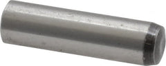 Value Collection - 8mm Diam x 30mm Pin Length Grade 8 Alloy Steel Precision Dowel Pin - Bright Finish, 1 Rounded End - Benchmark Tooling