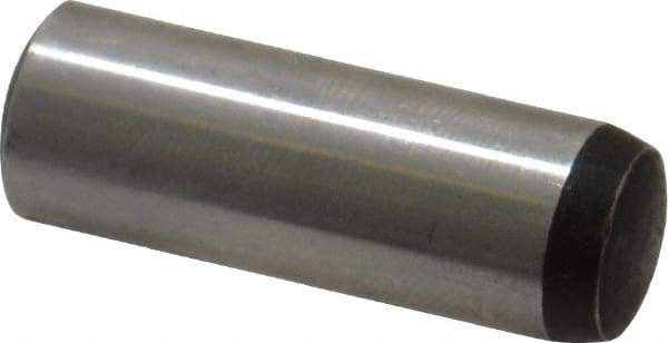 Value Collection - 10mm Diam x 30mm Pin Length Grade 8 Alloy Steel Precision Dowel Pin - Bright Finish, 1 Rounded End - Benchmark Tooling