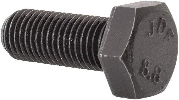 Value Collection - M8x1.00mm Metric Fine, 20mm Length Under Head Hex Head Cap Screw - Fully Threaded, Grade 8.8 Steel, Uncoated, 13mm Hex - Benchmark Tooling