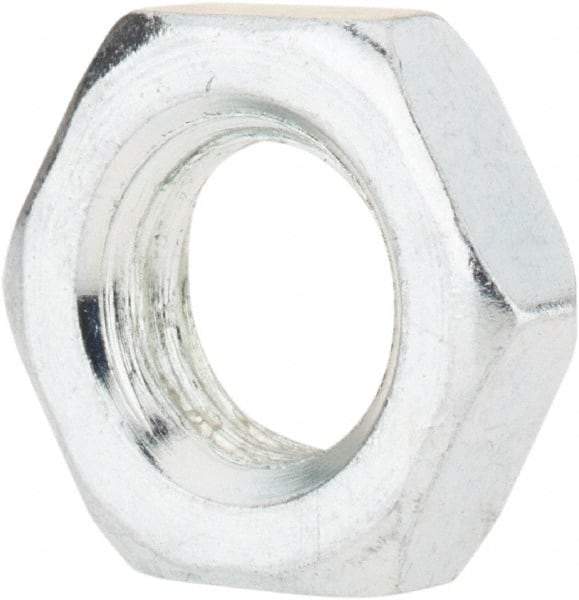 Value Collection - M12x1.75 Steel Right Hand Hex Jam Nut - 19mm Across Flats, 6mm High, Zinc-Plated Finish - Benchmark Tooling