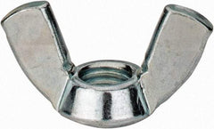 Value Collection - M10x1.50, Zinc Plated, Iron Standard Wing Nut - 4.6mm Wing Span, 23mm Wing Span - Benchmark Tooling