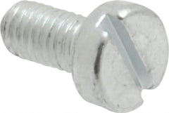 Value Collection - M3x0.50, 6mm Length Under Head Slotted Drive Machine Screw - Cheese Head, Grade 4.8 Steel, Zinc-Plated Finish, Without Washer - Benchmark Tooling