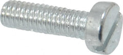 Value Collection - M3x0.50, 10mm Length Under Head Slotted Drive Machine Screw - Cheese Head, Grade 4.8 Steel, Zinc-Plated Finish, Without Washer - Benchmark Tooling
