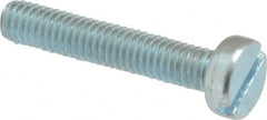 Value Collection - M3x0.50, 16mm Length Under Head Slotted Drive Machine Screw - Cheese Head, Grade 4.8 Steel, Zinc-Plated Finish, Without Washer - Benchmark Tooling