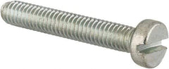 Value Collection - M4x0.70, 25mm Length Under Head Slotted Drive Machine Screw - Cheese Head, Grade 4.8 Steel, Zinc-Plated Finish, Without Washer - Benchmark Tooling
