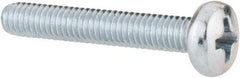 Value Collection - M4x0.70, 25mm Length Under Head Phillips Drive Machine Screw - Pan Head, Grade 4.8 Steel, Zinc-Plated Finish, Without Washer - Benchmark Tooling