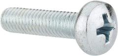 Value Collection - M5x0.80, 20mm Length Under Head Phillips Drive Machine Screw - Pan Head, Grade 4.8 Steel, Zinc-Plated Finish, Without Washer - Benchmark Tooling