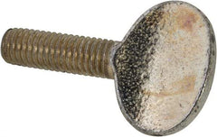Value Collection - M8x1.25 Oval Shoulderless Grade 2 Steel Thumb Screw - 25mm OAL, 8mm Head Diam x 19.5mm Head Height, Zinc-Plated Finish - Benchmark Tooling
