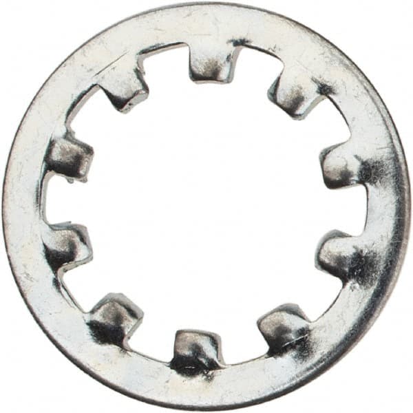 Value Collection - M10 Screw, 10.5mm ID, Spring Steel Internal Tooth Lock Washer - 18mm OD, Zinc-Plated, Grade 2 - Benchmark Tooling