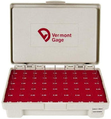 Vermont Gage - 55 Piece, 0.2-1.28 mm Diameter Plug and Pin Gage Set - Plus 0.01 mm Tolerance, Class ZZ - Benchmark Tooling