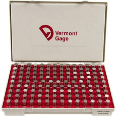 Vermont Gage - 125 Piece, 14-16.48 mm Diameter Plug and Pin Gage Set - Plus 0.01 mm Tolerance, Class ZZ - Benchmark Tooling