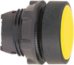 Schneider Electric - 22mm Mount Hole, Flush, Pushbutton Switch Only - Round, Yellow Pushbutton, Nonilluminated, Momentary (MO) - Benchmark Tooling