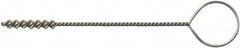 Weiler - 4.8mm Diam Helical Nylon Tube Brush - Single Spiral, 0.012" Filament Diam, 1" Brush Length, 5" OAL, 0.087" Diam Galvanized Steel Shank - Benchmark Tooling