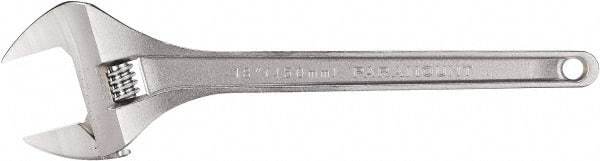 Paramount - 2-3/4" Jaw Capacity, 24" Standard Adjustable Wrench - Chrome Vanadium Steel, Chrome Finish - Benchmark Tooling