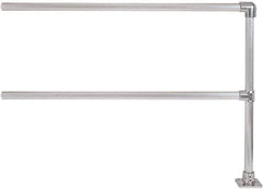 Hollaender - 6' Long x 6-1/2" High, Aluminum Extension Railing - 1.9" Pipe, Includes Sub Assembled Post, 2 Horizontal Rails, Bag with 1 Flange, Instructions, Assembly Tool - Benchmark Tooling