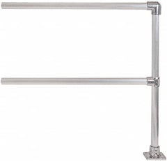 Hollaender - 4' Long x 6-1/2" High, Aluminum Extension Railing - 1.9" Pipe, Includes Sub Assembled Post, 2 Horizontal Rails, Bag with 1 Flange, Instructions, Assembly Tool - Benchmark Tooling