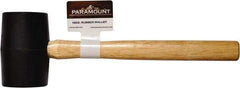 Paramount - 1 Lb Head Rubber Mallet - 12-15/16" OAL, Wood Handle - Benchmark Tooling