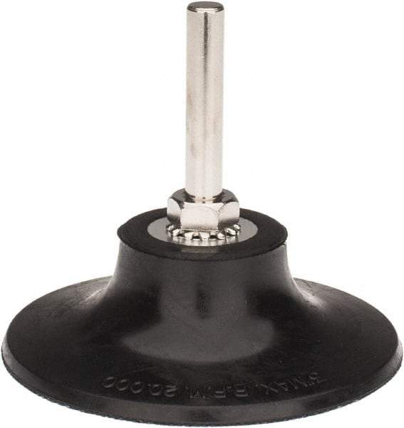 Tru-Maxx - 3" Diam Quick-Change Type R Disc Backing Pad - 1/4" Shank Diam, Soft Density, 20,000 RPM, Quick-Lok Compatible - Benchmark Tooling