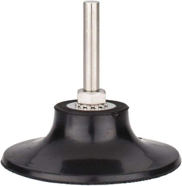 Tru-Maxx - 3" Diam Quick-Change Type S Disc Backing Pad - 1/4" Shank Diam, Hard Density, 20,000 RPM, Quick-Lok Compatible - Benchmark Tooling