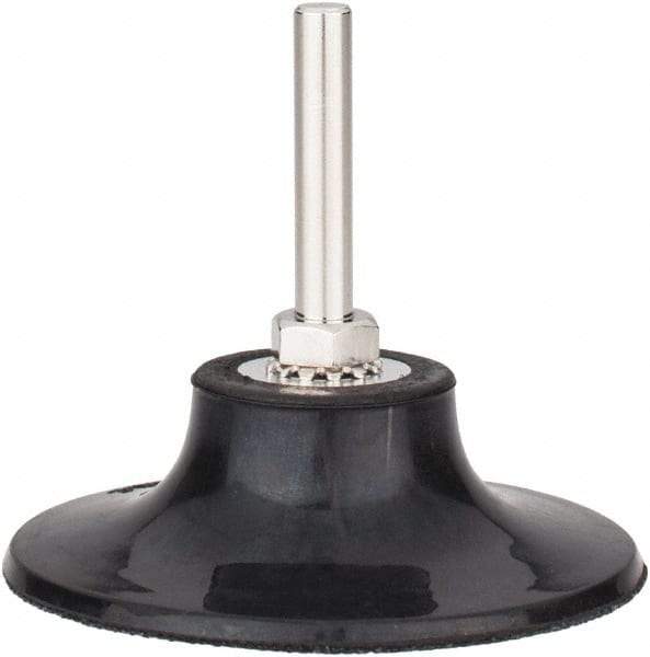 Tru-Maxx - 3" Diam Quick-Change Type S Disc Backing Pad - 1/4" Shank Diam, Medium Density, 20,000 RPM, Quick-Lok Compatible - Benchmark Tooling