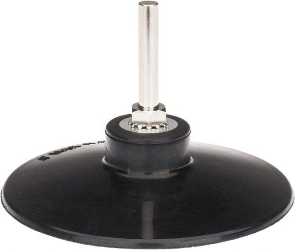 Tru-Maxx - 4" Diam Quick-Change Type R Disc Backing Pad - 1/4" Shank Diam, Medium Density, 10,000 RPM, Quick-Lok Compatible - Benchmark Tooling