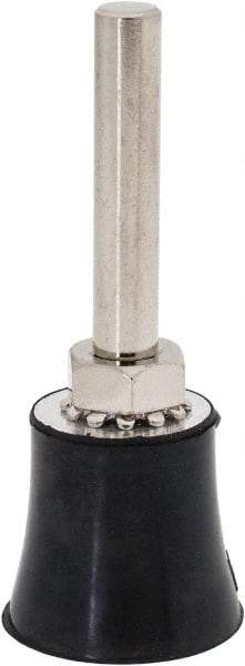 Tru-Maxx - 1" Diam Quick-Change Type R Disc Backing Pad - 1/4" Shank Diam, Medium Density, 30,000 RPM, Quick-Lok Compatible - Benchmark Tooling