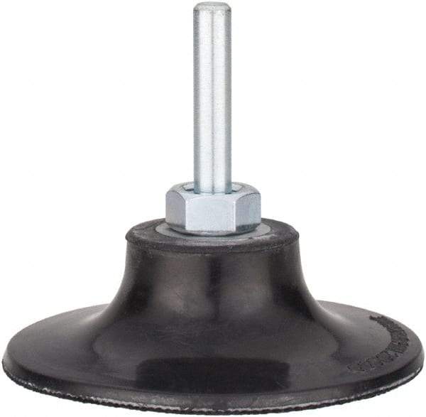 Tru-Maxx - 3" Diam Quick-Change Type P Disc Backing Pad - 1/4" Shank Diam, Medium Density, 20,000 RPM, Quick-Lok Compatible - Benchmark Tooling
