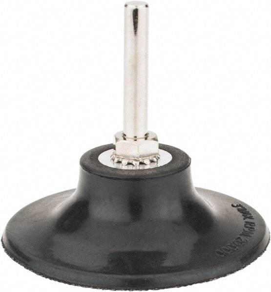 Tru-Maxx - 3" Diam Quick-Change Type S Disc Backing Pad - 1/4" Shank Diam, Soft Density, 20,000 RPM, Quick-Lok Compatible - Benchmark Tooling