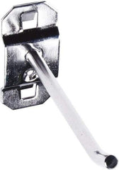 Triton - 1/4" Diam, Single Angled End Pegboard Hook - 3" Projection, 30° Bend, Stainless Steel - Benchmark Tooling