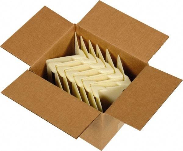 Vestil - 3-7/8" Long x 3-7/8" Wide x 5-3/8" High x 7/64" Thick Edge Guard - White, Cardboard Box, 12 Piece - Benchmark Tooling