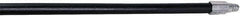 Rubbermaid - 60 x 1-1/16" Wood Handle for Push Brooms - Threaded Connection, Black - Benchmark Tooling