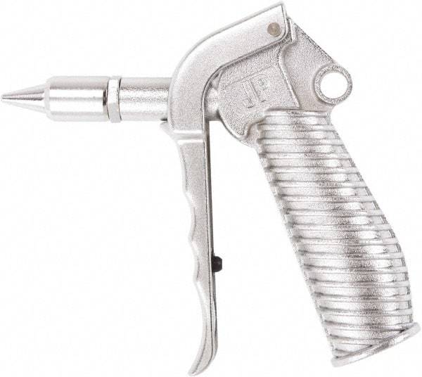 Value Collection - 230 Max psi Quiet Safety Nozzle Pistol Grip Blow Gun - 1/4 NPT Inlet, Chrome Plated Aluminum - Benchmark Tooling