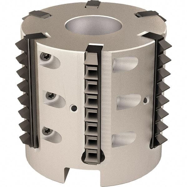 Vargus - 2.084" Cut Diam, 7.874" Max Depth of Cut, 3/4" Arbor Hole Diam, Internal/External Indexable Thread Mill - Insert Style 41B, 5 Inserts, Toolholder Style RTMC-D, 2" OAL - Benchmark Tooling