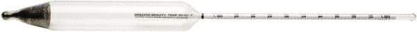 H-B Instruments - 330mm Long, Steel Specific Gravity Hydrometer - 1.05/1.10 Specific Gravity - Benchmark Tooling