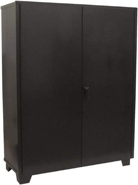 Jamco - 4 Shelf Locking Storage Cabinet - Steel, 60" Wide x 24" Deep x 78" High, Black - Benchmark Tooling