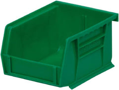 Akro-Mils - 10 Lb. Load Capacity, 5-3/8" Deep, Green Polymer Hopper Stacking Bin - 3" High x 4-1/8" Wide x 5-3/8" Long - Benchmark Tooling