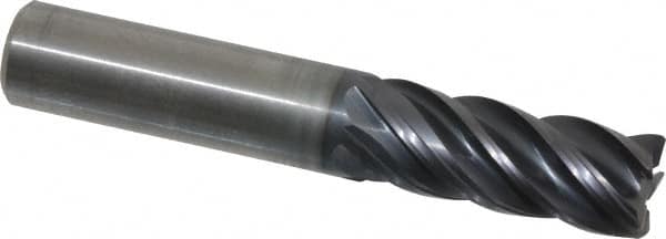 Kennametal - 1/2", 5 Flute, Solid Carbide, 0.03" Corner Radius End Mill - 3" OAL, 1-1/4" LOC - Benchmark Tooling