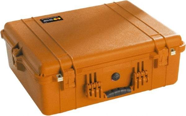 Pelican Products, Inc. - 19-23/64" Wide x 8-51/64" High, Clamshell Hard Case - Orange, Polyethylene - Benchmark Tooling