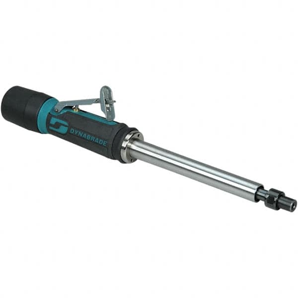 Dynabrade - 1/4" Collet, Straight Handle, Air Extended Length Die Grinder - 25,000 RPM, Rear Exhaust, 20 CFM, 0.4 hp, 90 psi, 1/4" Inlet - Benchmark Tooling