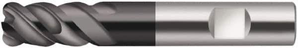 Walter-Prototyp - 10.01mm, 4 Flute, Single End, Solid Carbide, 0.079" Corner Radius End Mill - 3" OAL, 50° Helix, Right Hand Flute, 22mm LOC, Right Hand Cut, - Benchmark Tooling