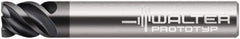 Walter-Prototyp - 8mm, 4 Flute, Single End, Solid Carbide, 0.006" Corner Radius End Mill - 2" OAL, 50° Helix, Right Hand Flute, 8mm LOC, Right Hand Cut, - Benchmark Tooling