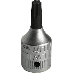 Hand Hex & Torx Bit Sockets; Socket Type: Torx Bit Socket; Drive Size (Fractional Inch): 1/4; Hex Size (mm): 0.000; Torx Size: T20; Bit Length (mm): 16.00; Insulated: No; Tether Style: Not Tether Capable; Material: Chrome Alloy Steel; Finish: Chrome-Plate