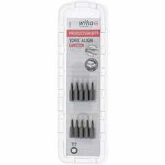 Wiha - 1/4" Drive T7 Torx Screwdriver Bit - 1" OAL, Insert Bit - Benchmark Tooling